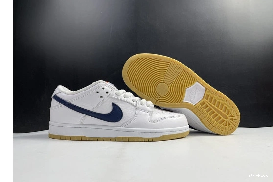 Navy Orange Nike Low SB White CZ2249-100 Dunk Label 1004
